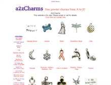 Tablet Screenshot of a2zcharms.com